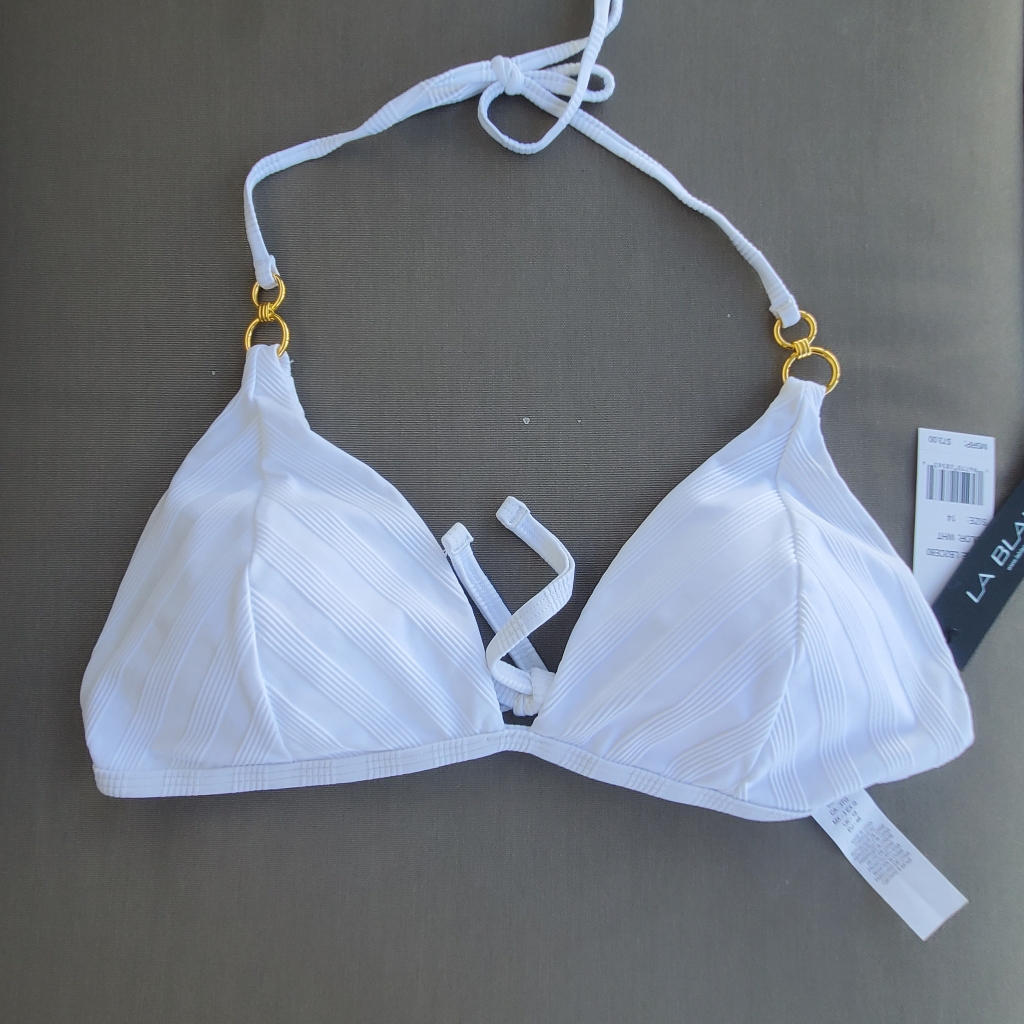 White Bikini Top, Sz 14